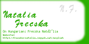 natalia frecska business card